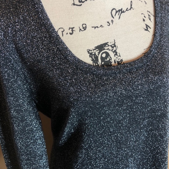 💚($70) J Lo NWT black & glitter knit dress - Picture 2 of 7